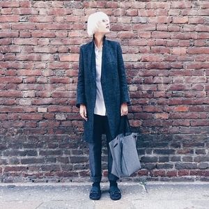 Zadig & Voltaire SzM Manon Dark Grey Mid Length